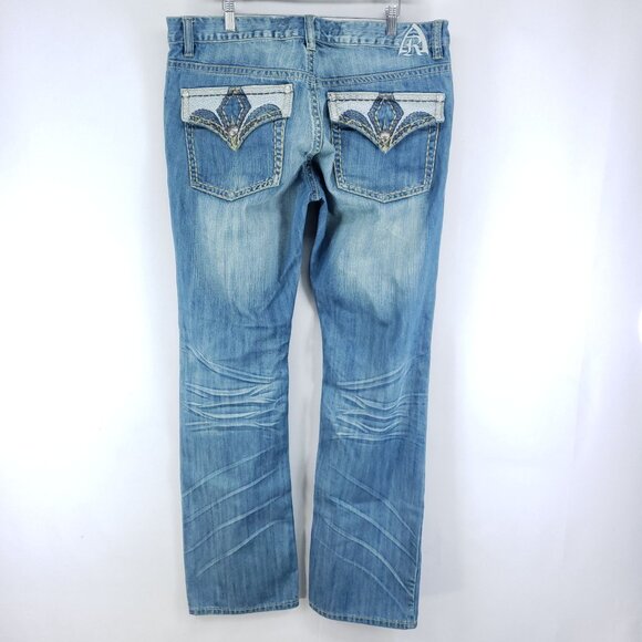 Antique River Relaxed Fit Jeans Men's Size 40x34 Light Wash - Picture 3 of 7